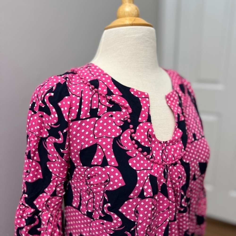 Crown & Ivy Pink Elephant Dress/Cover up Sz 2 - Picture 2 of 13